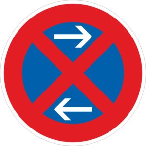Verkehrszeichen 283-31 Absolutes Halteverbot Mitte, Aufstellung links | gemäß StVO