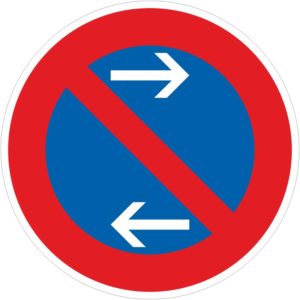 Verkehrszeichen 286-31 Eingeschränktes Halteverbot Mitte, Aufstellung links | gemäß StVO