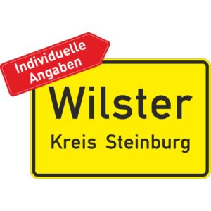 Verkehrszeichen 310 Ortstafel Vorderseite (einseitig) | Individuelle Angaben