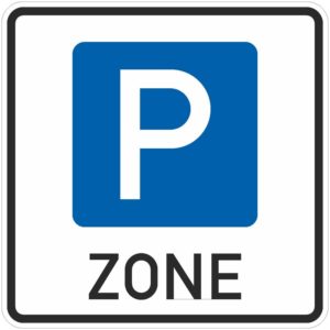 Verkehrszeichen 314.1 Beginn einer Parkraumbewirtschaftungszone | gemäß StVO