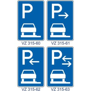 Verkehrszeichen 315-60 Parken auf Gehwegen ganz in Fahrtrichtung links | gemäß StVO