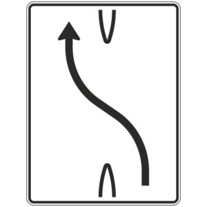Verkehrszeichen 501-10 Überleitungstafel ohne Gegenverkehr | gemäß StVO
