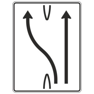 Verkehrszeichen 501-16 Überleitungstafel ohne Gegenverkehr | gemäß StVO