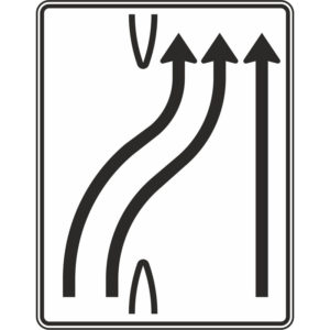 Verkehrszeichen 501-28 Überleitungstafel ohne Gegenverkehr | gemäß StVO