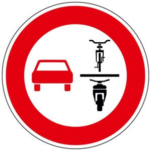 VZ 277.1 Verbot des Überholens von einspurigen Fahrzeugen | gemäß StVO