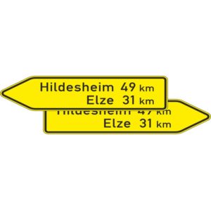 Verkehrszeichen 418-40 Pfeilwegweiser auf sonstigen Straßen, doppelseitig | gemäß StVO