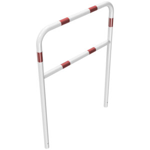 Absperrbügel aus verzinktem Stahl Ø 48 mm zum Einbetonieren, 1400 mm Höhe, mit Querholm