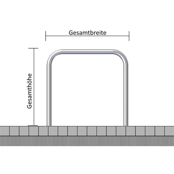 Abweisbügel aus verzinktem Stahl Ø 60 mm zum Aufdübeln | feuerverzinkt