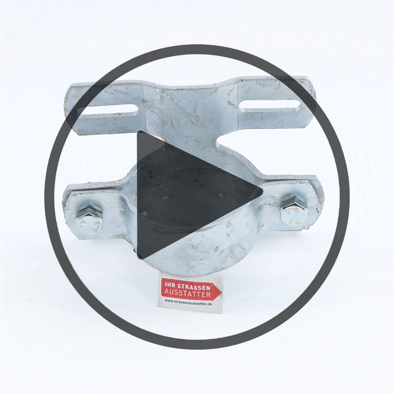 Rohrschelle Ø 60 mm mit Doppelsteg | 360 Grad Ansicht