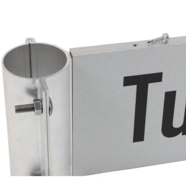 Rohrschelle für Straßennamenschilder aus Aluminium |  mit Sicherungsschraube fixieren