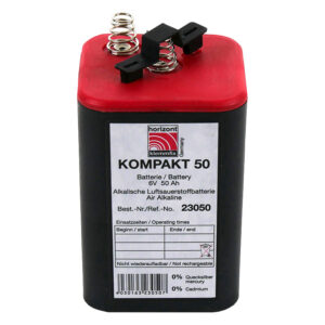 Luftsauerstoff-Batterie Kompakt 50, 6 V- / 50 Ah | Ansicht von vorne