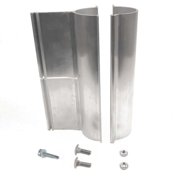 Rohrschelle für Straßennamenschilder aus Aluminium | 250 mm geschlitzt