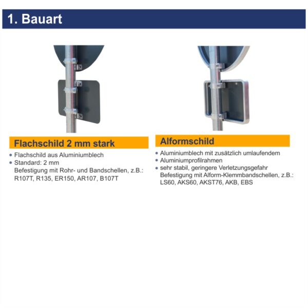 Hinweisschild Fußgänger bitte andere Straßenseite benutzen - quadratisch | Bauarten
