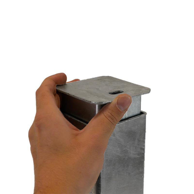 Abdeckkappe ohne Verschluss für Bodenhülsen 70 x 70 mm | in Bodenhülse einsetzen