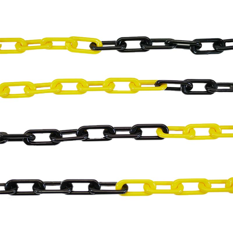 Absperrkette MNK-Güte 8 mm, 25 m Länge | gelb-schwarz im Geflecht