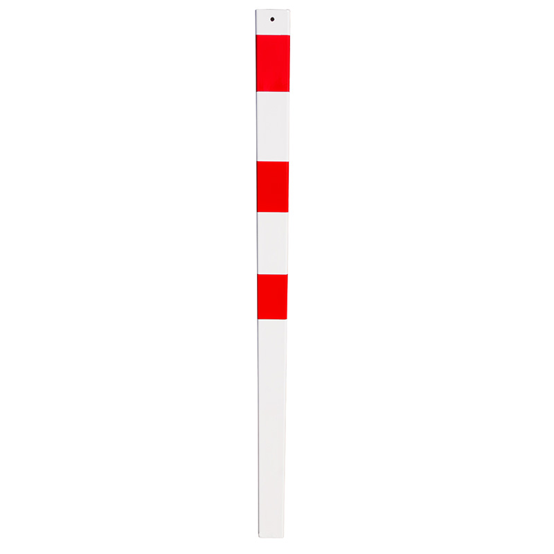 Absperrpfosten 70 x 70 mm, ortsfest | Farbe: Rot-Weiß