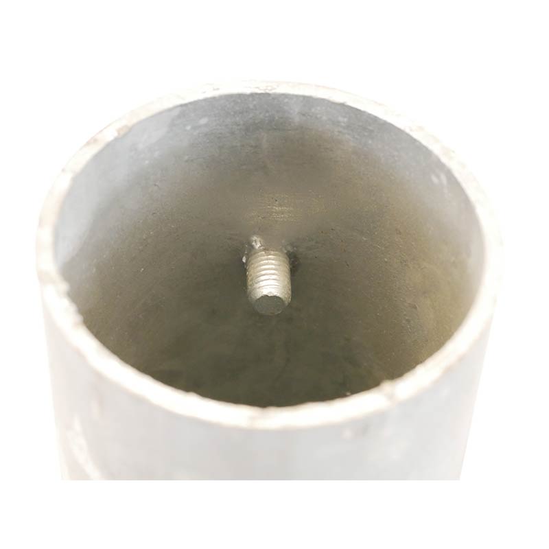 Bodenhülse Ø 76 mm für Absperrpfosten mit Dreikant- und Zylinderschloss | eingeschweißte Schraube innen