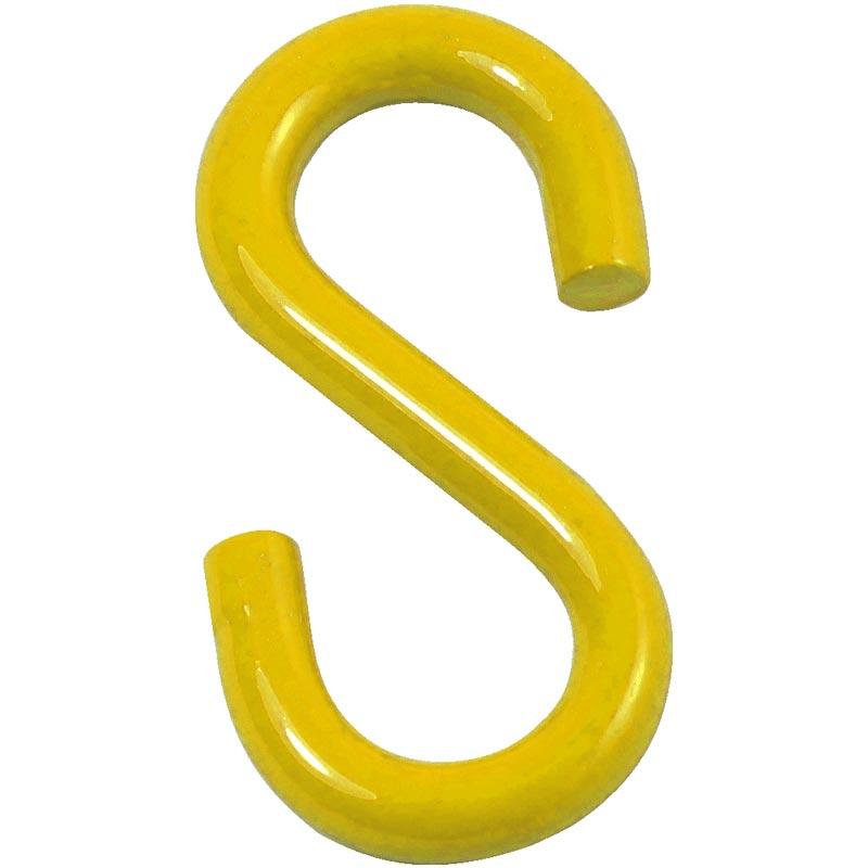 S-Haken aus Stahl | gelb beschichtet