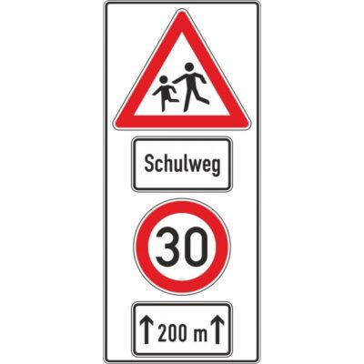 Allgemeines Hinweisschild KSW 50 Schulweg