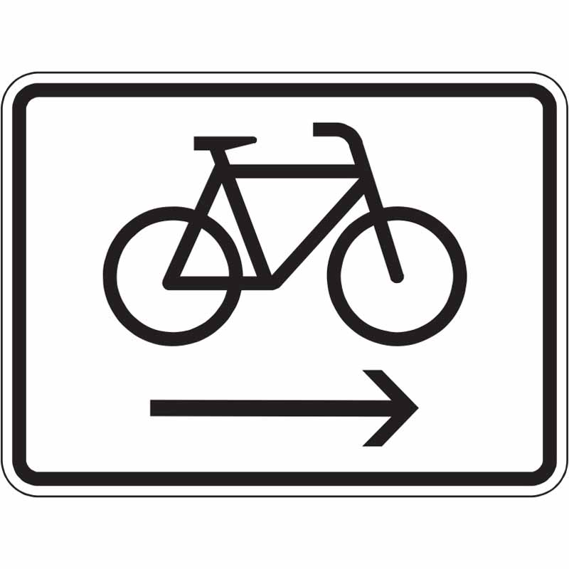 Hinweisschild Radfahrer Radweg rechts benutzen