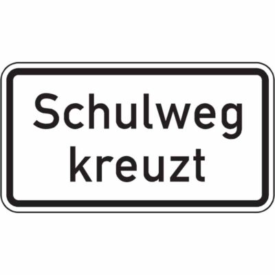 Hinweisschild Schulweg kreuzt