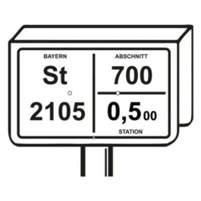 KMT3 Kilometertafel doppelseitig | gemäß StVO