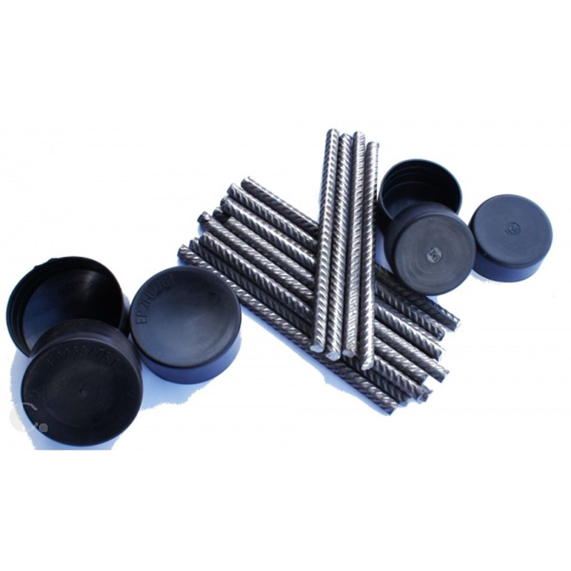 Rohrpfosten aus Aluminium Ø 76 mm | Erdanker und Rohrkappen