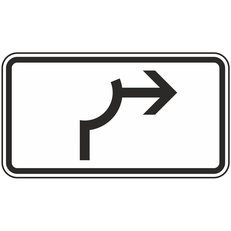 Verkehrszeichen 1000-23 Umleitungsbeschilderung Viertelkreis | gemäß StVO