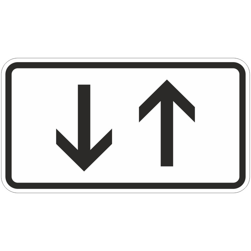 Verkehrszeichen 1000-31 Beide Richtungen, zwei gegengerichtete senkrechte Pfeile | gemäß StVO