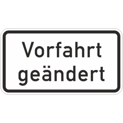 Verkehrszeichen 1008-30 Vorfahrt geändert | gemäß StVO