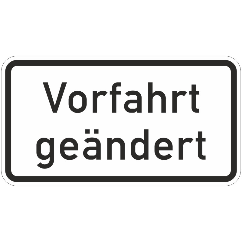 Verkehrszeichen 1008-30 Vorfahrt geändert | gemäß StVO