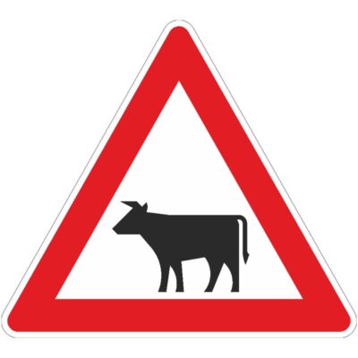 Verkehrszeichen 101-12 Viehtrieb, Aufstellung rechts | gemäß StVO