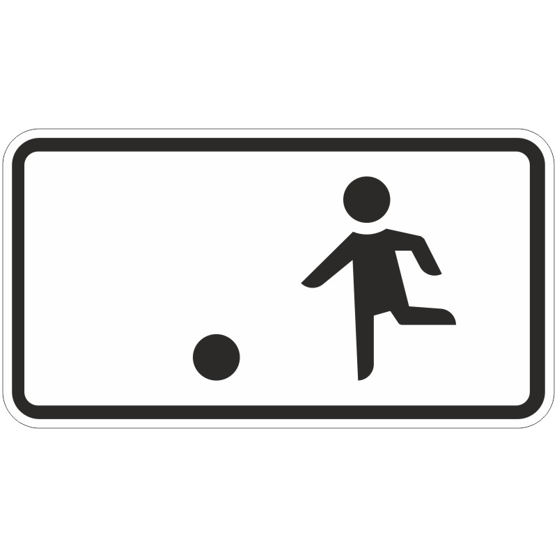 Verkehrszeichen 1010-10 Erlaubt Kindern auch auf der Fahrbahn und dem Seitenstreifen zu spielen | gemäß StVO