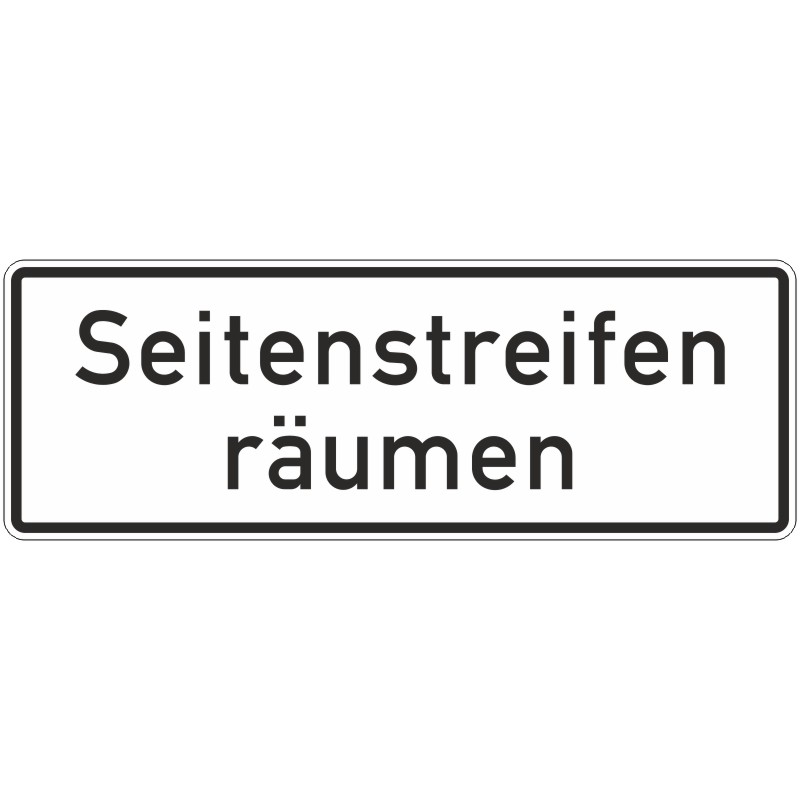Verkehrszeichen 1013-51 Seitenstreifen räumen | gemäß StVO