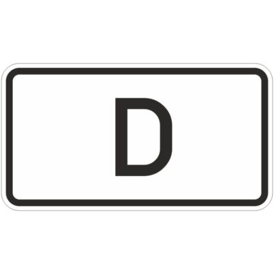 Verkehrszeichen 1014-52 Tunnelkategorie “D” | gemäß StVO