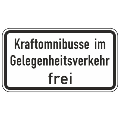 Verkehrszeichen 1026-31 Kraftomnibusse im Gelegenheitsverkehr frei | gemäß StVO