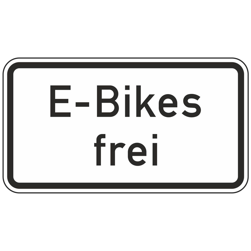 Verkehrszeichen 1026-63 E-Bikes frei | gemäß StVO