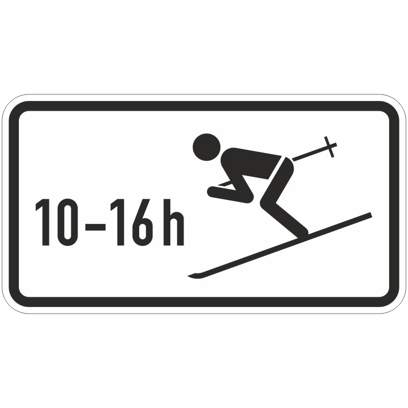 Verkehrszeichen 1040-10 Wintersport erlaubt, zeitlich beschränkt | gemäß StVO