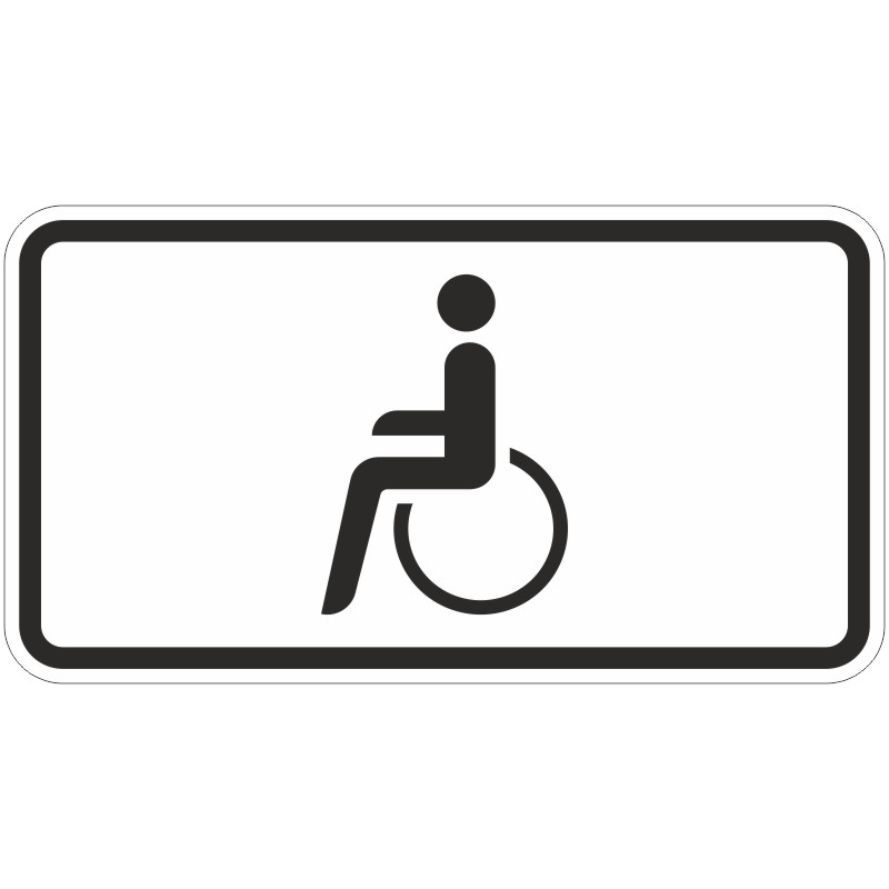Verkehrszeichen 1044-10 Nur Schwerbehinderte mit außergewöhnlicher Gehbehinderung und Blinde | gemäß StVO