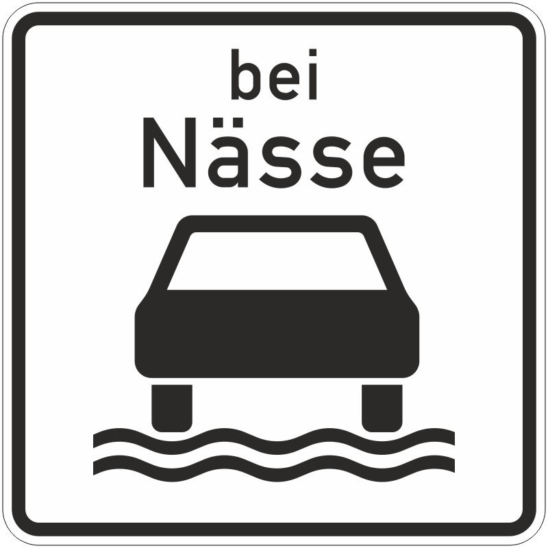 Verkehrszeichen 1053-35 Bei Nässe | gemäß StVO
