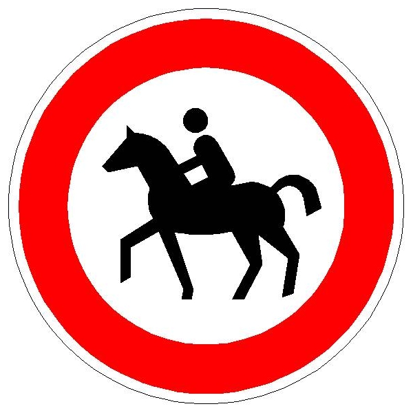 Verkehrszeichen 257-51 Verbot für Reiter | gemäß StVO
