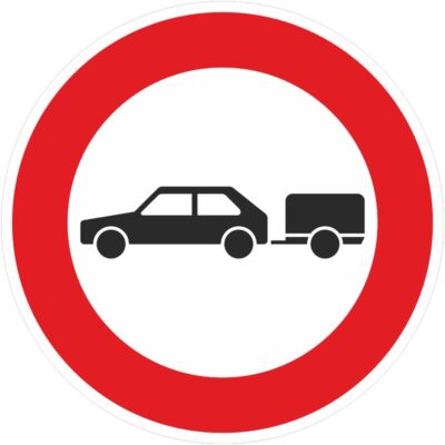 Verkehrszeichen 257-56 Verbot für Personenkraftwagen mit Anhänger | gemäß StVO