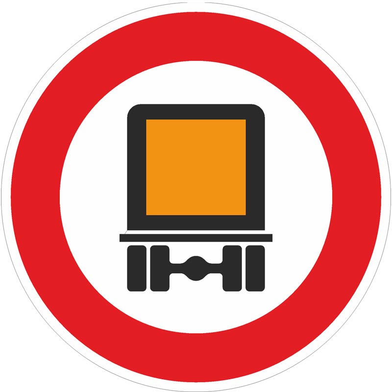 Verkehrszeichen 261 Verbot für kennzeichnungspflichtige Kraftfahrzeuge mit gefährlichen Gütern | gemäß StVO
