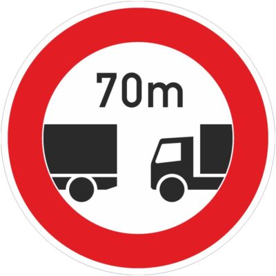 Verkehrszeichen 273 Verbot des Unterschreitens des angegebenen Mindestabstandes | gemäß StVO