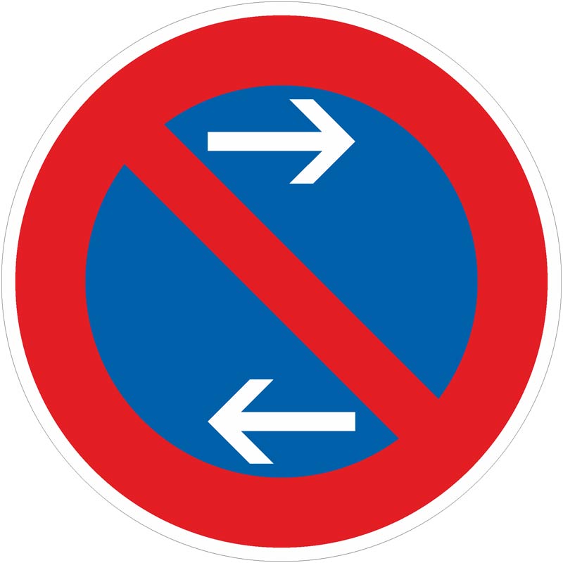 Verkehrszeichen 286-31 Eingeschränktes Halteverbot Mitte, Aufstellung links | gemäß StVO