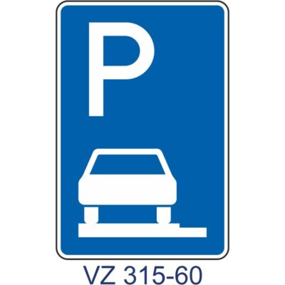 Verkehrszeichen 315-60 Parken auf Gehwegen ganz in Fahrtrichtung links, ohne Richtung