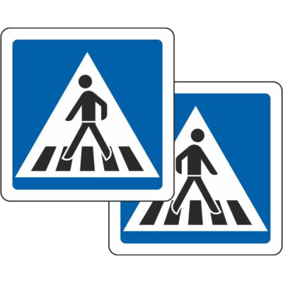 Verkehrszeichen 350-40 NRW Fußgängerüberweg, 50 mm Lichtkante, doppelseitig | 
gemäß StVO