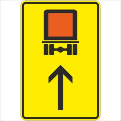 Verkehrszeichen 422-32 Wegweiser für kennzeichnungspflichtige Fahrzeuge mit gefährlichen Gütern, geradeaus | gemäß StVO