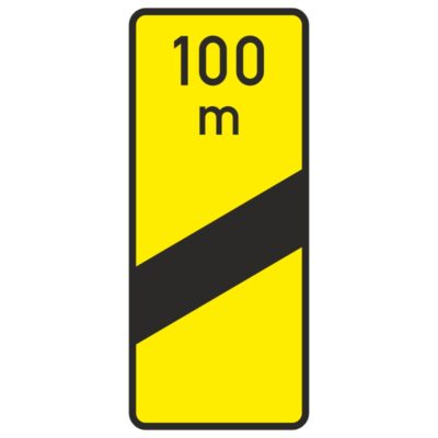 Verkehrszeichen 450-53 Ankündigungsbake einstreifig 100m | gemäß StVO