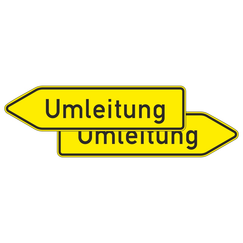 Verkehrszeichen 454-40 Umleitungswegweiser doppelseitig | gemäß StVO